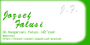 jozsef falusi business card